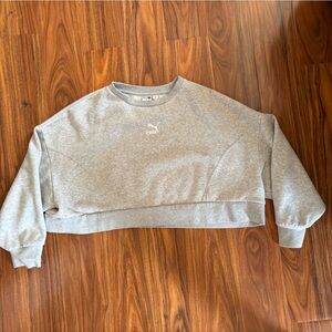 Puma Boxy Cropped Crewneck Sweatshirt